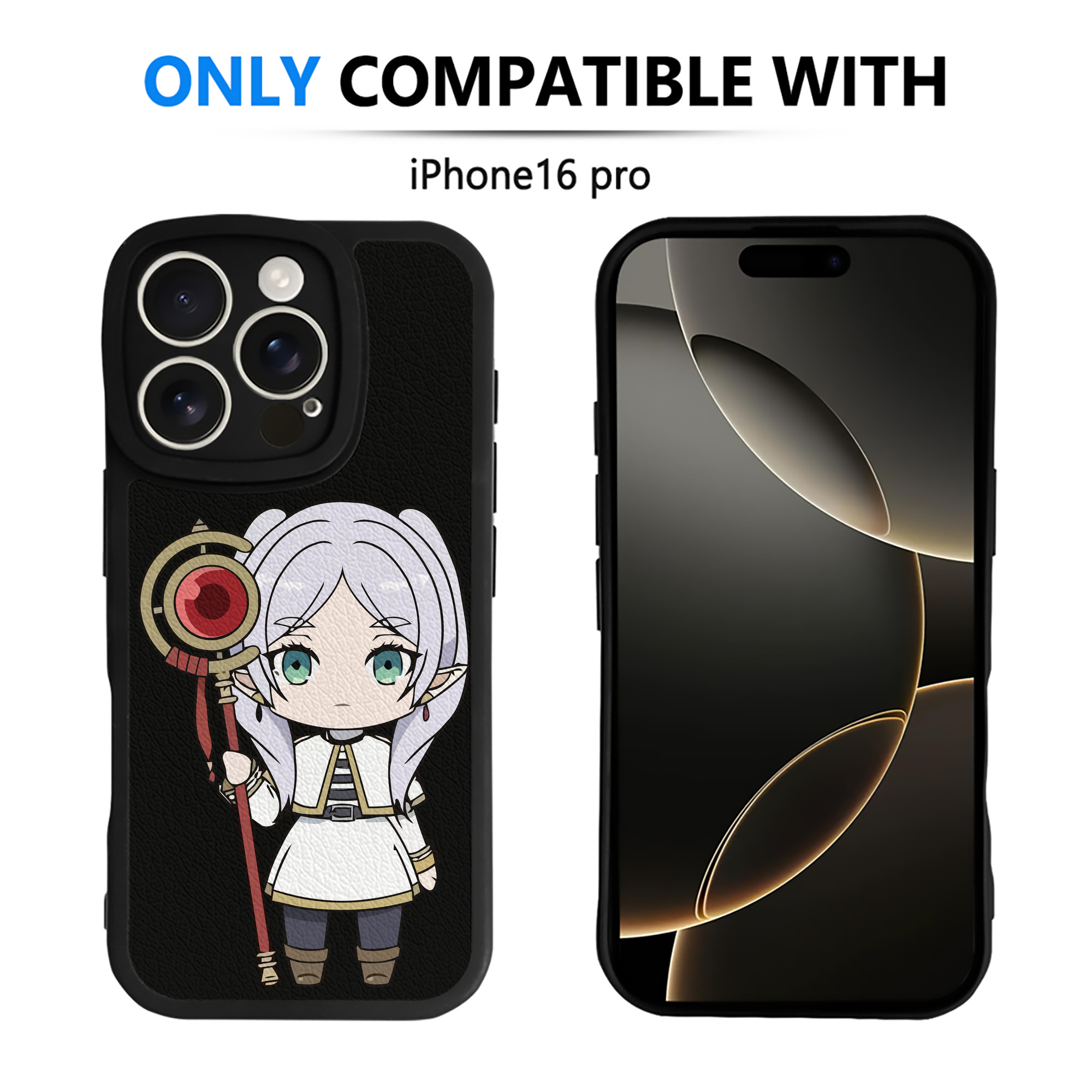 （画像用） 葬送のフリーレン Frieren 【iPhone 16シリーズ対応】シリコンスマホケース（レザー調） 材質：シリコン